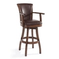 thumbnail image 1 of Armen Living Raleigh 26" Faux Leather Swivel Counter Stool in Chestnut, 1 of 6