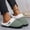 Green, variant on Womens Slipper Warm Comfy Memory Foam House Slippers Knitted Faux Fur Lined Anti-Skid Rubber Sole Bedroom Slipper Cozy Indoor Outdoor Slippers