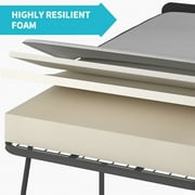 CECER Folding Bed 5 Mattress & Headboard, 75×38 Twin Size Rollaway Foldable Bed with Memory Foam Mattress, Metal Guest Bed Dust Cover Included