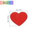 thumbnail image 2 of Uxcell 30 Pcs Heart Shaped Iron on Patches Embroidered Sew Patches Appliques for Clothing Repair Red 1.57"x1.38", 2 of 5