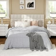 thumbnail image 6 of Andeworld Velvet Upholstered Tufted Queen Size Headboard,Wood Head Board with Metal Legs, Adjustable Height from 42” to 56”, Bed Headboard in Modern Design,Backboard for Bed, Beige, 6 of 8