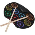 thumbnail image 3 of Portable Electronic Drum Pad Colored Hand Rolled Percussion Instrument for Adult Beginners, 3 of 7