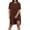Coffee, variant on Shadoumai Women Plus Size 2 Piece Outfits Short Sleeve Tunic Tops and Biker Shorts Sets Tracksuits