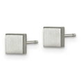 thumbnail image 2 of Chisel Titanium Brushed Square Post Earrings, 2 of 2