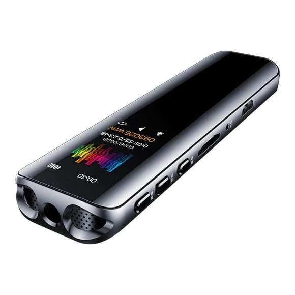 V39 Voice Activated Portable Recorder MP3 Player Telephone Audio Recording Dual Arc Microphone ,One-touch operation