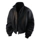 thumbnail image 1 of Ceisia Men's casual solid color warm hooded stand collar zipper Gift jacket pocket long sleeve outerwear, 1 of 6