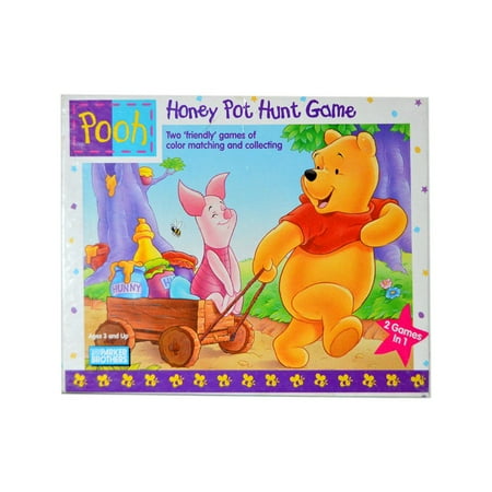 Pooh Bear Honey Pot - Winnie The Pooh Honey Pot Hunt Matching Game 1996 Parker Brothers 2 Games In 1