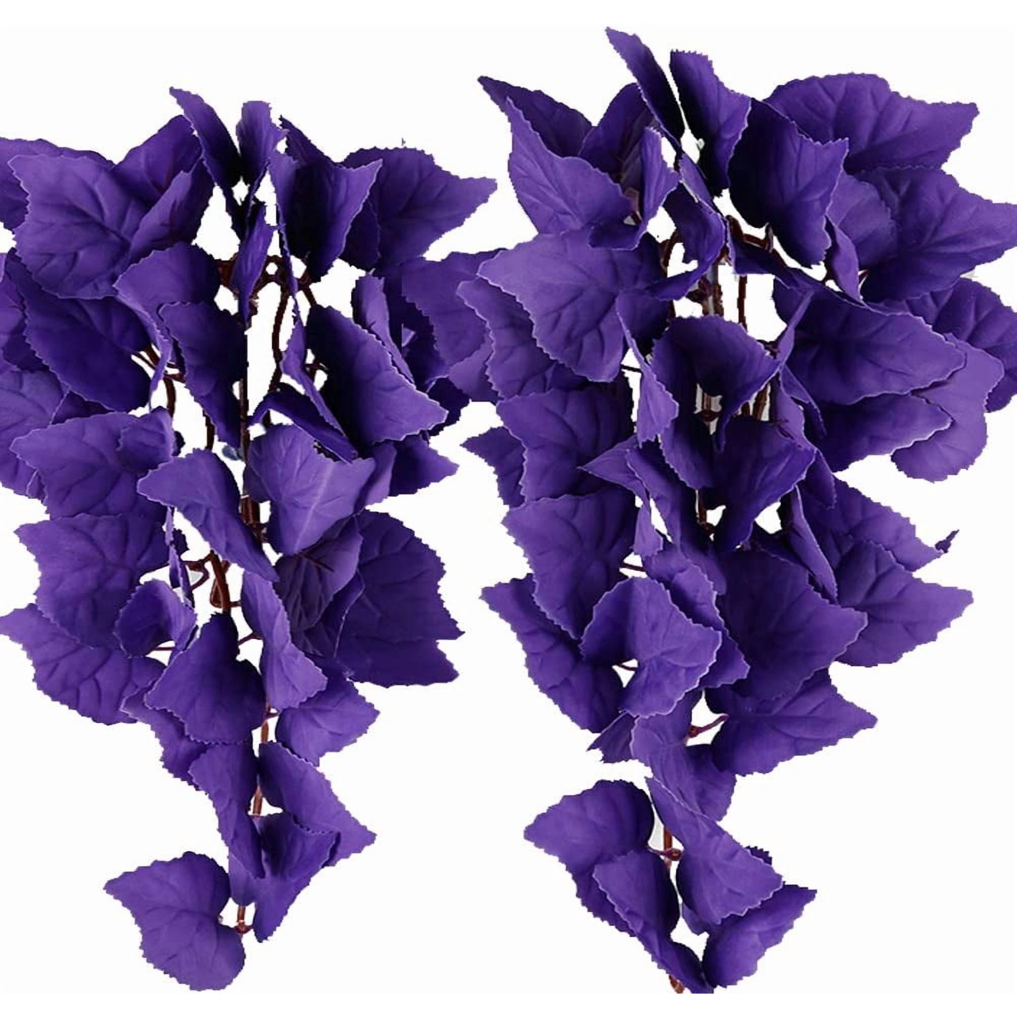 Reptile Plants, 2 Pieces Hanging Silk Terrarium Plant with Suction Cup for Bearded Dragons Lizards Geckos Snake Pet, Decorations Terrariums Pet Supply of Reptile & Amphibian Habitat Plants
