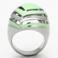 thumbnail image 3 of Womens Rings High polished (no plating) 316L Stainless Steel Ring with Epoxy in Emerald TK1140, 3 of 4