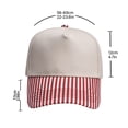 thumbnail image 3 of Summer Sales Under $5 Baseball Cap Women GIJNRIUIUA Striped Brim Baseball Cap for Women Men Two Tone Trucker Hat Lightweight Soft Cotton Adjustable Curved Bill Dad Hat Casual Outdoor Sun Hat, 3 of 4