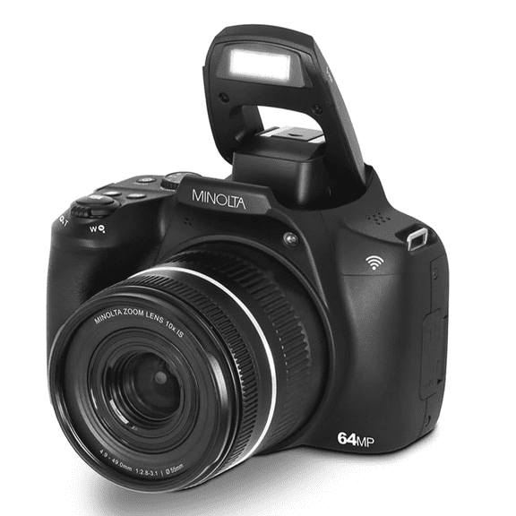 Minolta MNB10Z 64 MP / 4K Bridge Camera w/10x Optical Zoom (Black)