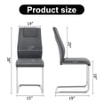 thumbnail image 2 of 8 Pieces Dinner Chairs, Faux Leather Dinning Chairs with High Backrest and Upholstered Cushion Seat, Modern Dining Table Chairs with C-shaped Tube Legs, Gray, 2 of 9