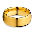 thumbnail image 2 of Yellow Gold Tungsten Ring,8mm Wedding Ring,Anniversary Ring,Engagement Ring,Tungsten Carbide Ring, 2 of 4