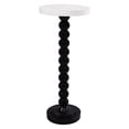 thumbnail image 1 of COZAYH Small Pedestal Round End Table, Living Room Furniture, Black and White, 1 of 7