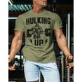 thumbnail image 3 of Gymish Hulking Up Men’s Workout T-Shirt – Funny Lifting Gym Tee, Athletic Fitness Shirt for Men, 3 of 6