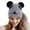Grey, variant on Womens Panda Shape Knit Beanie Hat With Fluffy Ear Decor Soft Stretchy Lightweight Hat Daily Casual Wear Cute Stylish Hats
