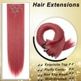thumbnail image 4 of MY-LADY 26Inches 8Pcs/Set 18 Clips in Hair Extensions Straight Hairpieces Heat Resistant Synthetic Fiber Full Head Clip in Hair Hairpieces, 4 of 8