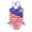 Blue, variant on Hienoo Toddler Girls Independence Day One-Piece Swimsuit Crisscross Bathing Suit Swimwear