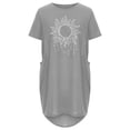 thumbnail image 4 of Robes d'Été pour Femmes Manches Courtes Décontractées T-Shirts Robe Imprimée Col Rond Confortable Longueur Genou avec Poches A1, 4 of 5