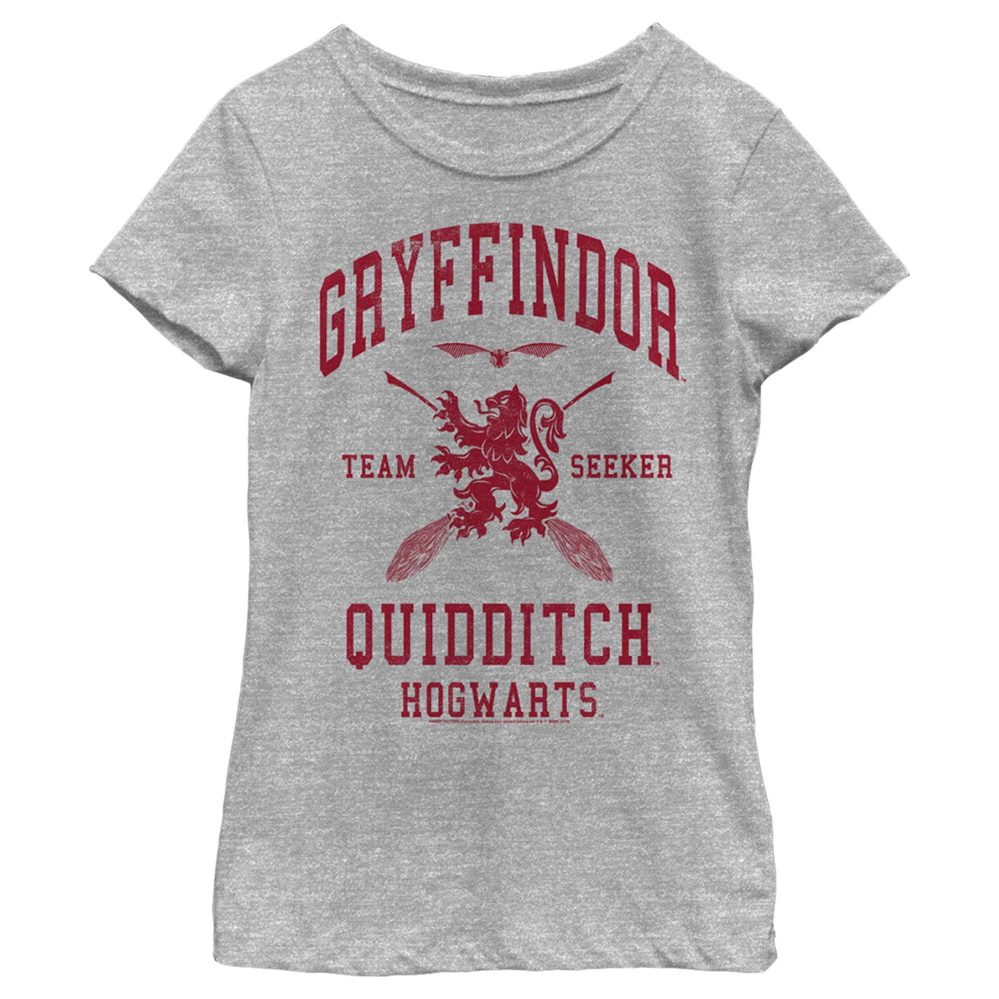 Harry Potter T-Shirt Quidditch Team Captain Girl's Raglan Kids Grey Top 