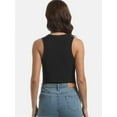 thumbnail image 6 of 3-pack Black Women Tank Tops Summer Sleeveless Basic Cami Top Shirt Slim Racerback Blouses, 6 of 7