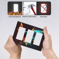 3-Gang Toggle Switch Wall Plate, Receptacle Polycarbonate Cover, Bat ...