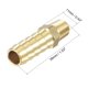 thumbnail image 4 of Conector de manguera de latón con rosca Uxcell, conector de tubo recto, 2 unidades, 3/8"x1/8 NPT, 4 of 7