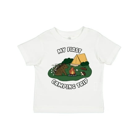 

Inktastic My First Camping Trip-Camping Hedgehog Gift Toddler Boy or Toddler Girl T-Shirt