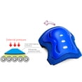thumbnail image 3 of Rodilleras Protección Ciclismo 6 unids/set soporte de codo de rodilla niños transpirables para deportes al aire libre (azul) Sywqhk Para Estrenar, 3 of 8