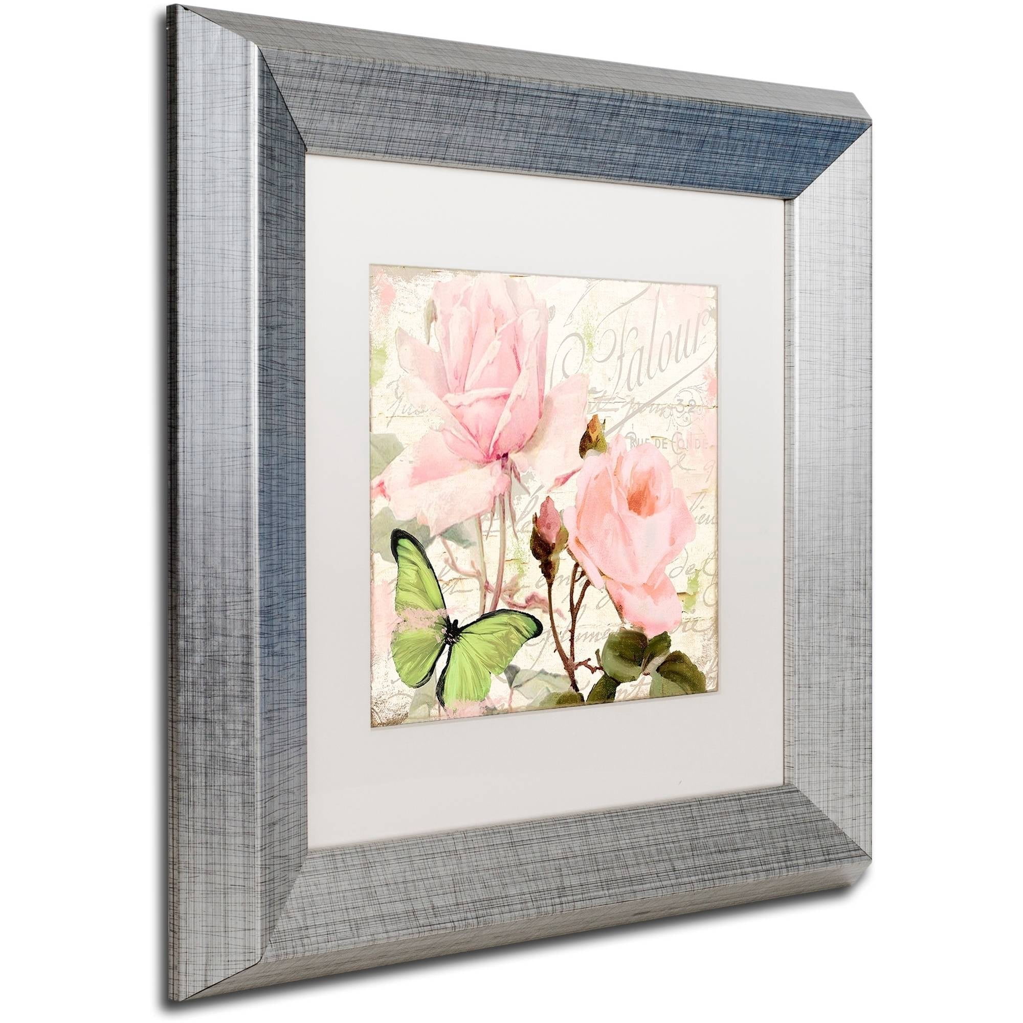 Trademark Fine Art "Florabella III" Canvas Art by Color Bakery White Matte, Silver Frame