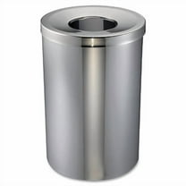 Genuine Joe Solutions 30 Gallon Stainless Steel Garbage Can, Silver