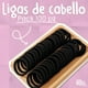 thumbnail image 2 of Ligas Para El Cabello 100 Piezas Tamaño Mediano Color Negro Belleza Lisa, 2 of 6