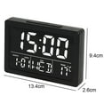 thumbnail image 2 of LED Digital Alarm Clock with USB Charging Port, Large Number, AM/PM, White Bold Digits, Snooze, Adjustable Volume, Outlet Powered for Bedroom Bedside, 2 of 6