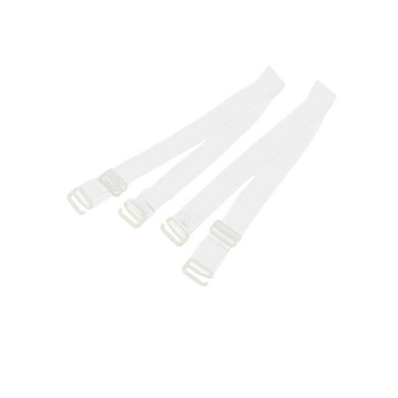 Unique Bargains Women Adjustable Elastic Clothing Underwear Shoulder Bra Straps Clear Pair