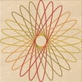 thumbnail image 1 of Ahgly Company Machine Washable Indoor Square Transitional Orange Area Rugs, 4' Square, 1 of 7