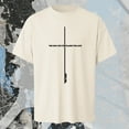 thumbnail image 4 of SLdy Mens Christian T Shirts Mens Oversized T Shirt Cross Bible Verse Tops Graphic Tees, Beige XXL, 4 of 7