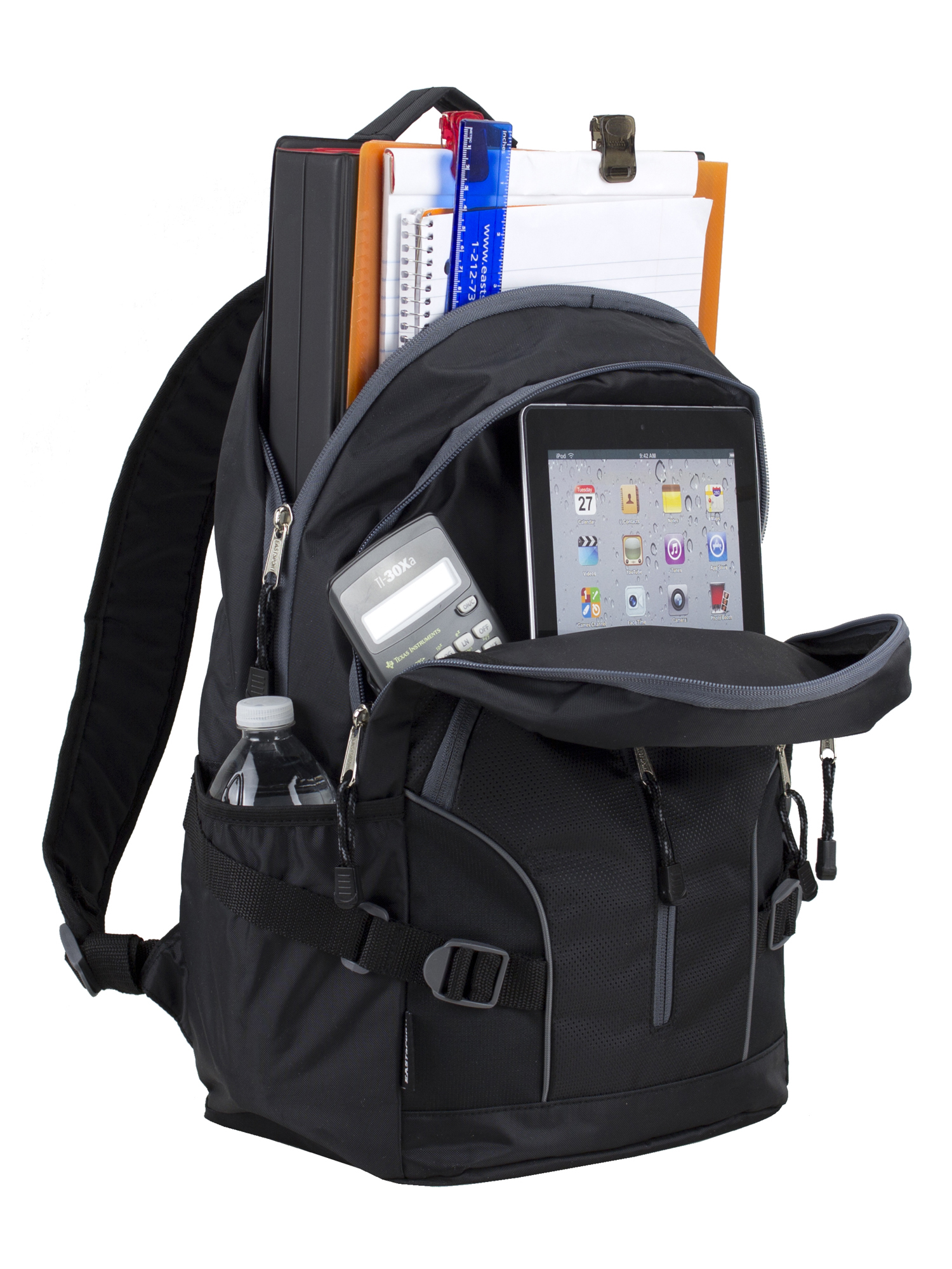 Eastsport Multi-Purpose Dynamic School Black Backpack - image 2 of 6