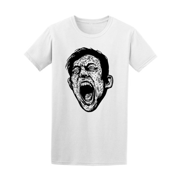 Man Screaming Graphic Tee Men's -Image by Shutterstock