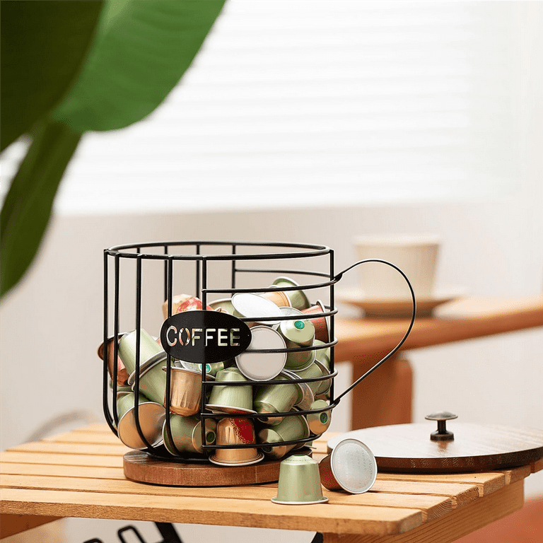 1pc Coffee Pod Holder, Coffee Pod Organizer, K Cup Storage Basket, Coffee  Capsule Storage Basket For Coffee Bar, Aesthetic Room Decor, Home Decor, Spa