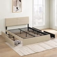 thumbnail image 2 of Mainstays Upholstered Platform Bed with Underbed Storage Drawers, Full, 2 of 10