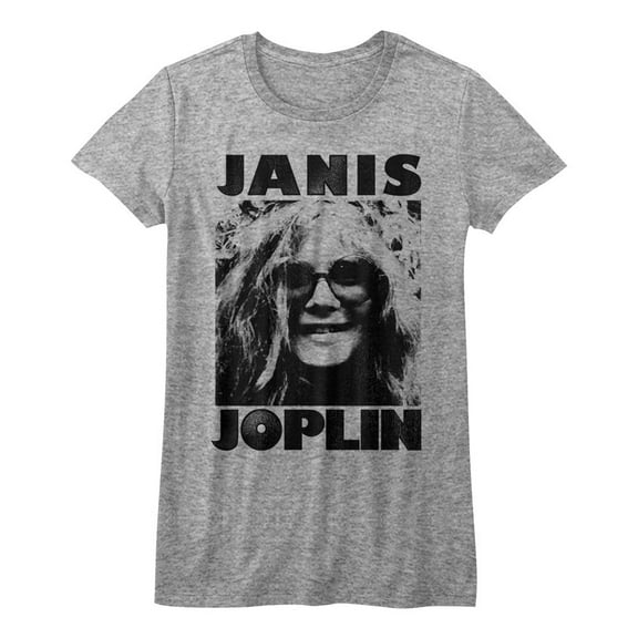 Janis Joplin Janis Gray Heather Junior Women's T-Shirt