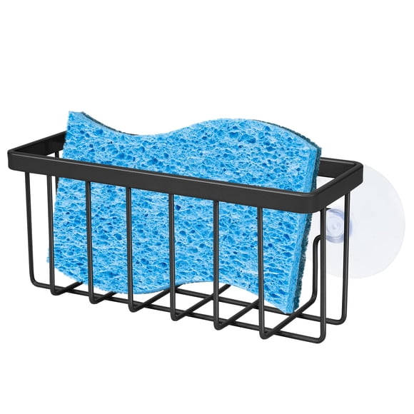 Portaesponja SHFKS para fregadero de cocina negro 14 x 5 x 6 cm