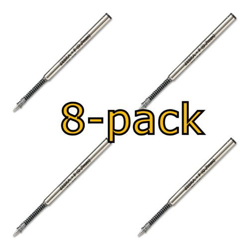 Zebra F-Series Fine Point 0.7mm Stainless Steel Pen Refill, Black Ink 2 Count