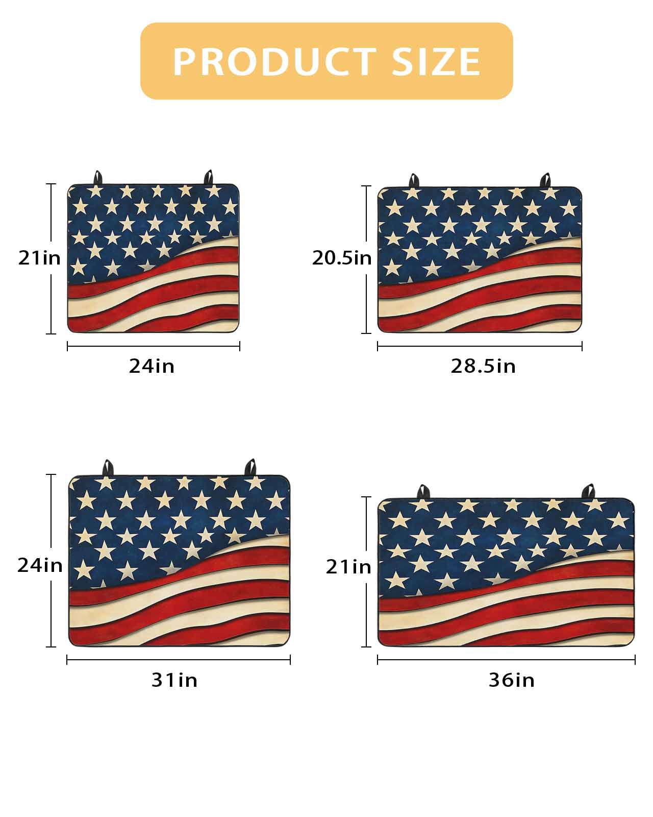 nqOlkjepod Large Induction Cooktop Protector Mat 36"x21", Vintage American Flag Stove Top Covers for Electric Stove, Red Beige Waves Decorative Stove Burner Cover Mats, Glass Top Stove Cover
