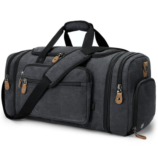 Bolsa de lona Gonex de 60 litros con compartimento para zapatos, gris oscuro