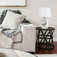 thumbnail image 4 of Simple Designs Rustic Deer Buck Nature Printed Ceramic Farmhouse Accent Table Lamp with Fabric Shade, 4 of 8