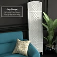 thumbnail image 5 of Red Lantern 6 ft. Tall Diamond Weave Fiber Room Divider - White - 3 Panel, 5 of 6