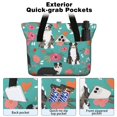 thumbnail image 2 of Tote Bag for Women - Australian Shepherd Floral Shoulder Bag - Large Utility Work Duffle Bag with Zipper Handbag for Travel, Work, Sprots, 2 of 5