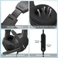 thumbnail image 4 of Gaming Headset Fit for PC & Gaming Consoles PS5, PS4, Xbox Series X | S, Xbox ONE, Switch, Stereo Sound Wired Headphones with Noise Cancelling Mic & in-Line Control, 4 of 7