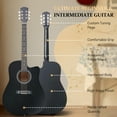 thumbnail image 6 of Ktaxon 41in Beginner Cutaway Acoustic Guitar Starter Kit with Bag, Tuner, Extra Strings, Matte Black, 6 of 18